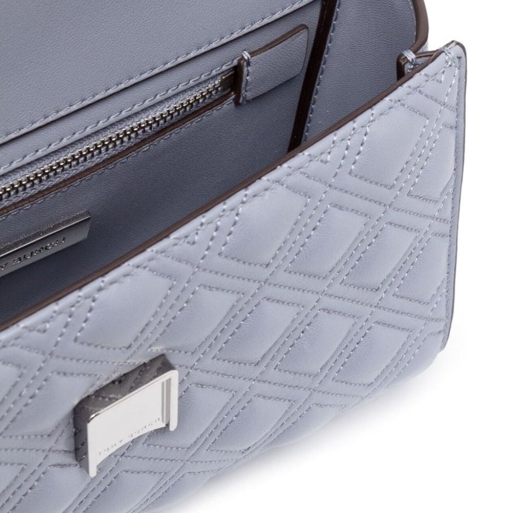 NWT Tory Burch Fleming Small Leather Shoulder Crossbody Bag CLOUD BLUE Authentic - Picture 15 of 15